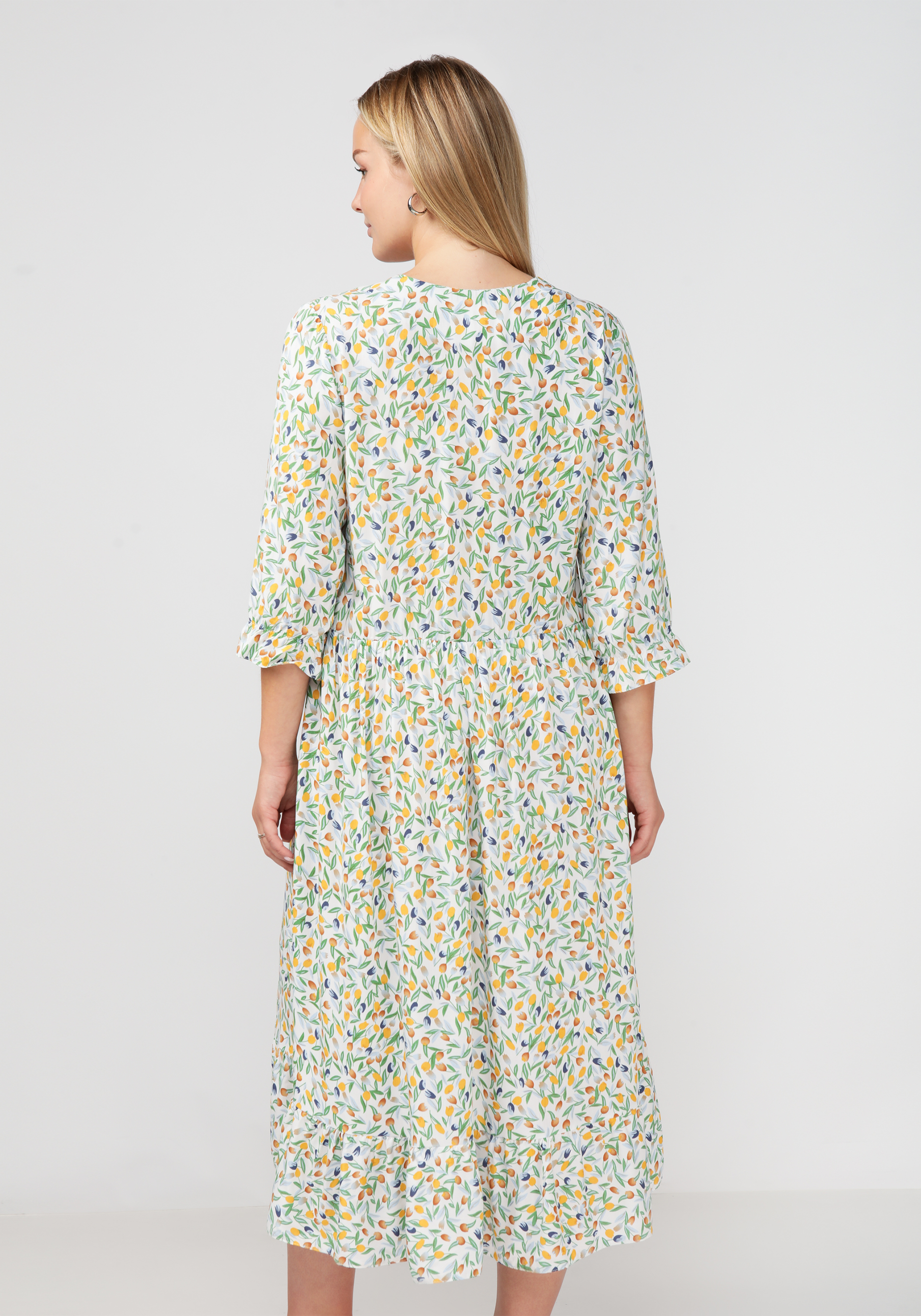 Платье с воланом по низу "Витерия" Julia Weber, размер 56, цвет белый - фото 4