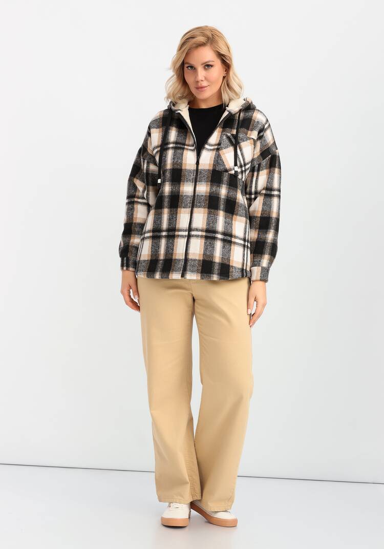 Толстовка утеплённая в клетку шир.  750, рис. 9