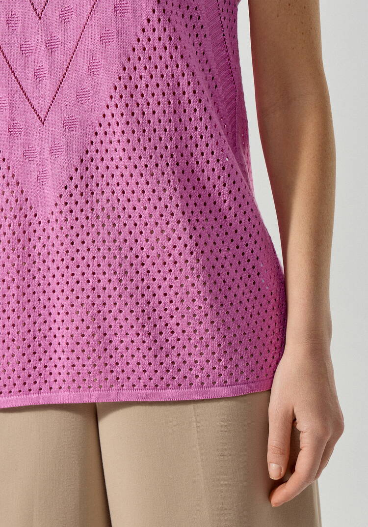 Футболка ажурная с графичным рисунком шир.  750, рис. 12