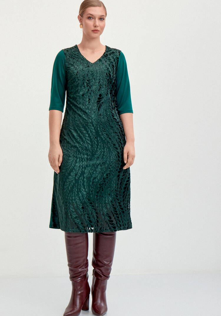 Платье из панбархата и трикотажа шир.  750, рис. 18