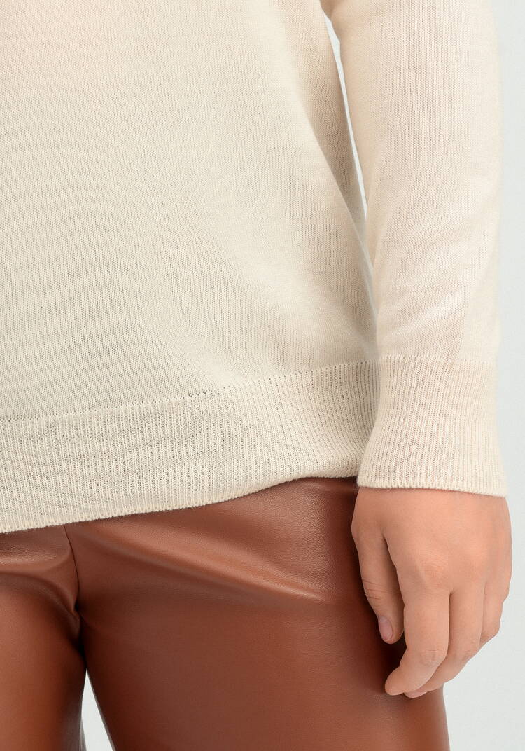 Джемпер прямого силуэта с высоким воротом шир.  750, рис. 6