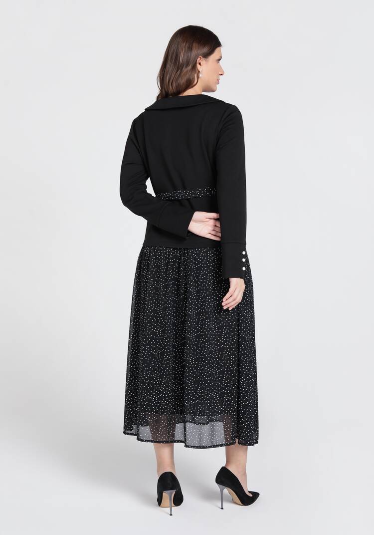 Платье с комбинированной тканью шир.  750, рис. 3