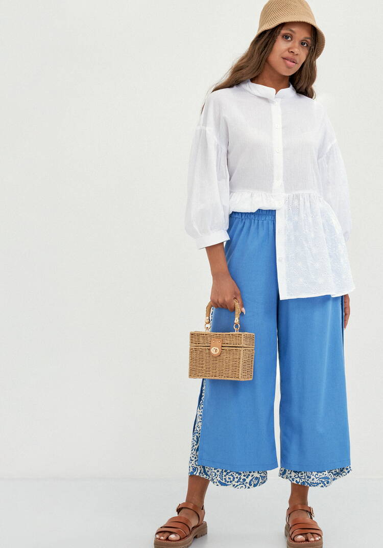 Брюки комбинированные длиной 7/8 шир.  750, рис. 22