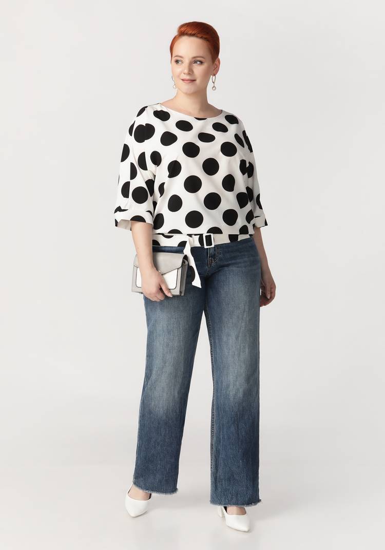 Блуза женская в горох Мадина шир.  750, рис. 3