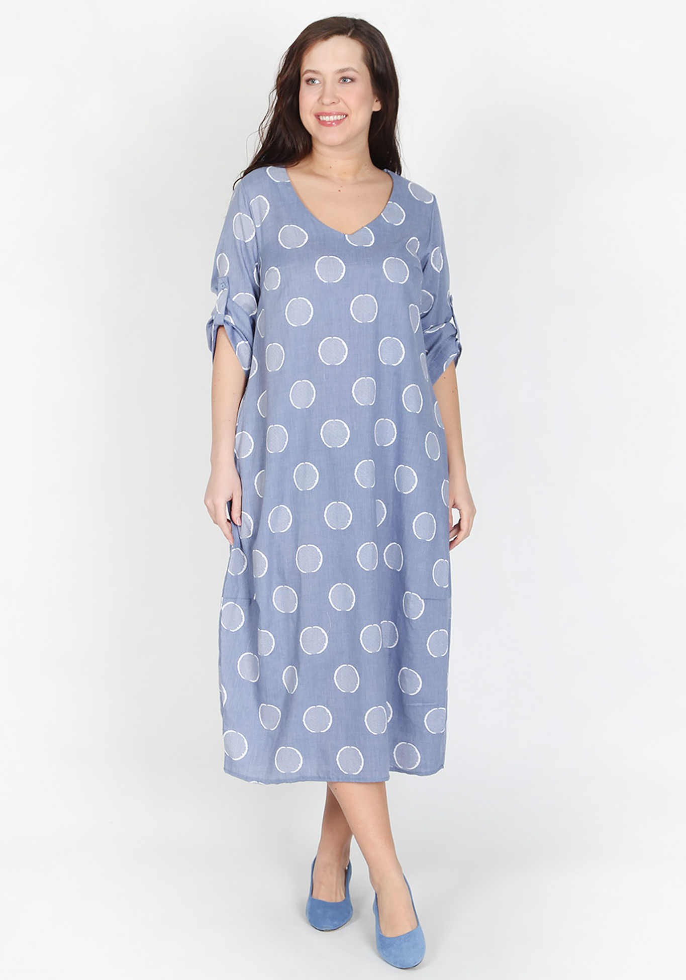 Платье "Ульрика", размер 50, цвет синий - фото 4