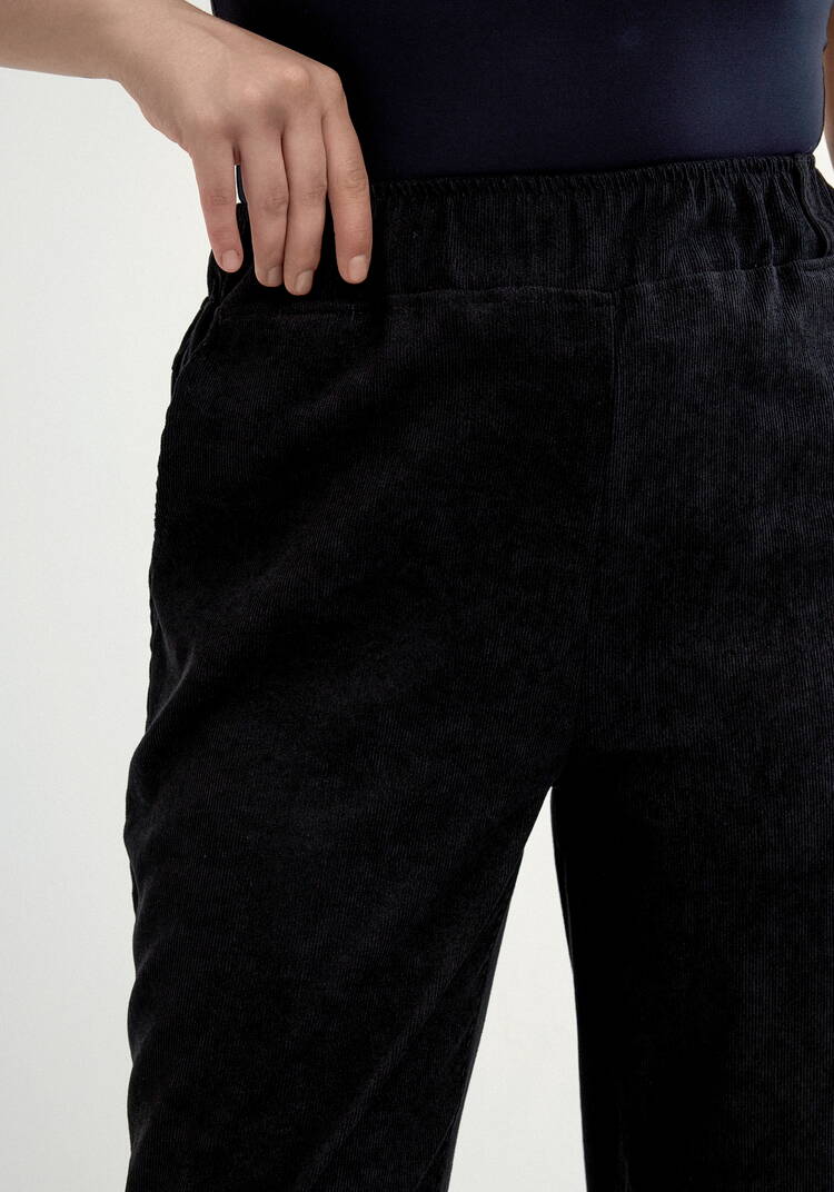 Брюки из микровельвета с комфортным поясом шир.  750, рис. 34