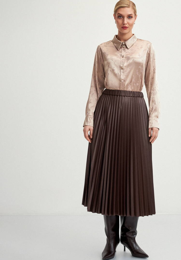 Юбка плиссированная из трикотажа с напылением шир.  750, рис. 6