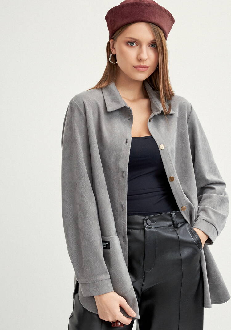 Блуза утепленная на пуговицах шир.  750, рис. 18