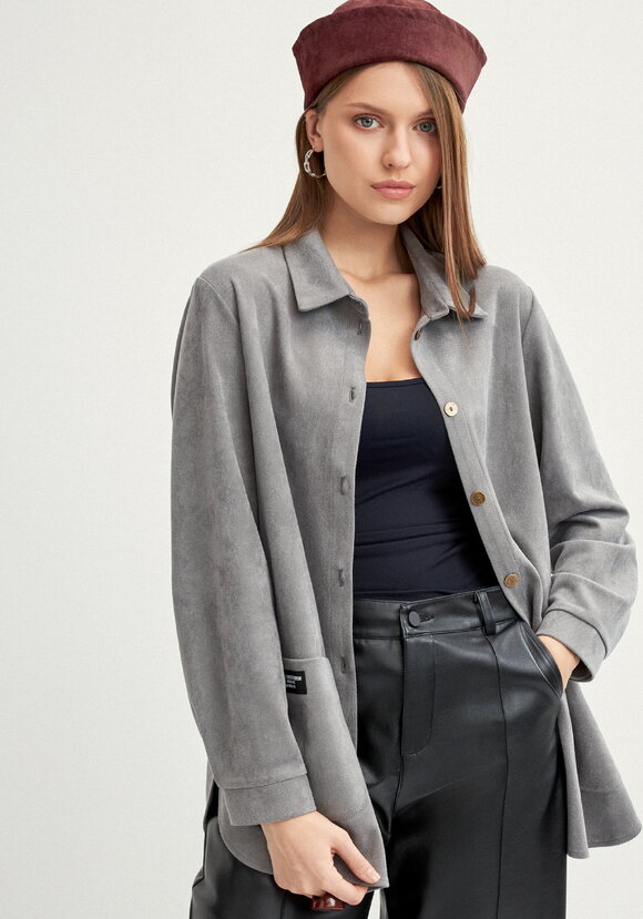 Блуза утепленная на пуговицах шир.  580, рис. 18