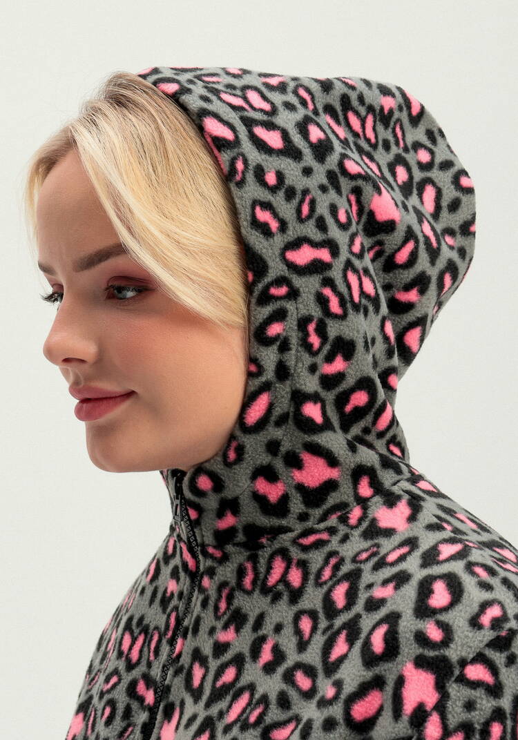 Толстовка из флиса с анималистичным принтом шир.  750, рис. 15