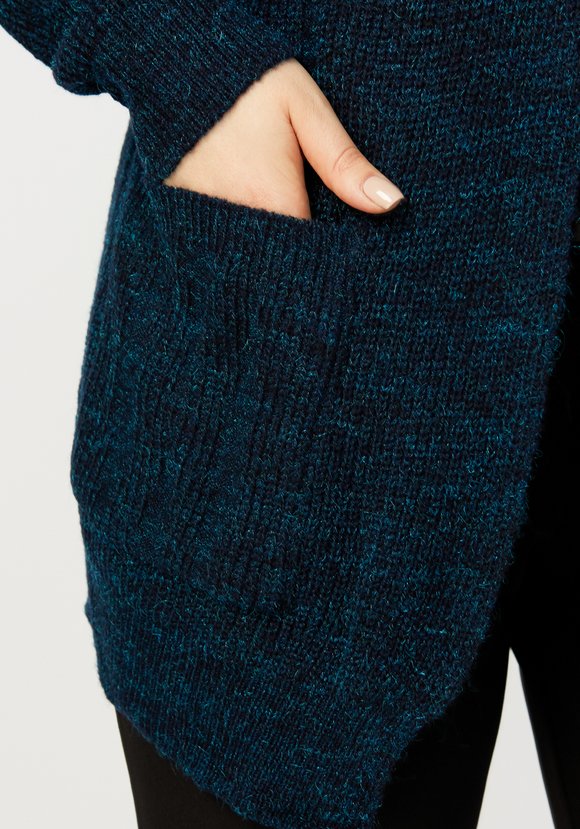 Кардиган шерстяной с капюшоном Аника шир.  580, рис. 8