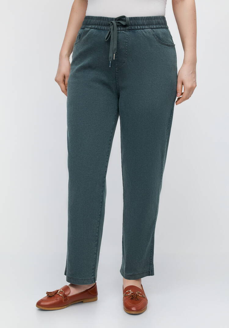 Джинсы цветные с резинкой по поясу шир.  750, рис. 14