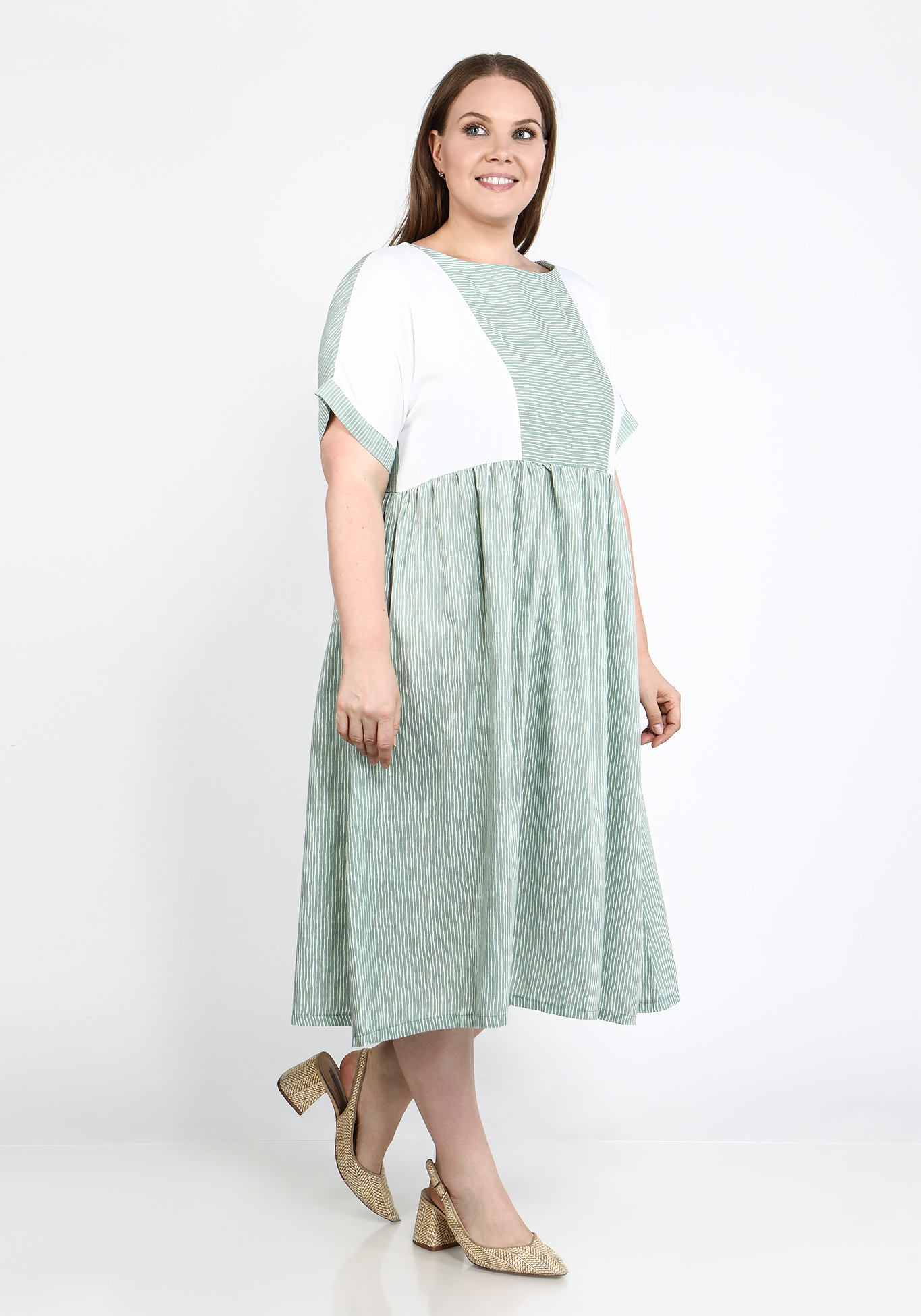 Платье "Солнечный отпуск" Bianka Modeno, размер 50, цвет пудра - фото 6