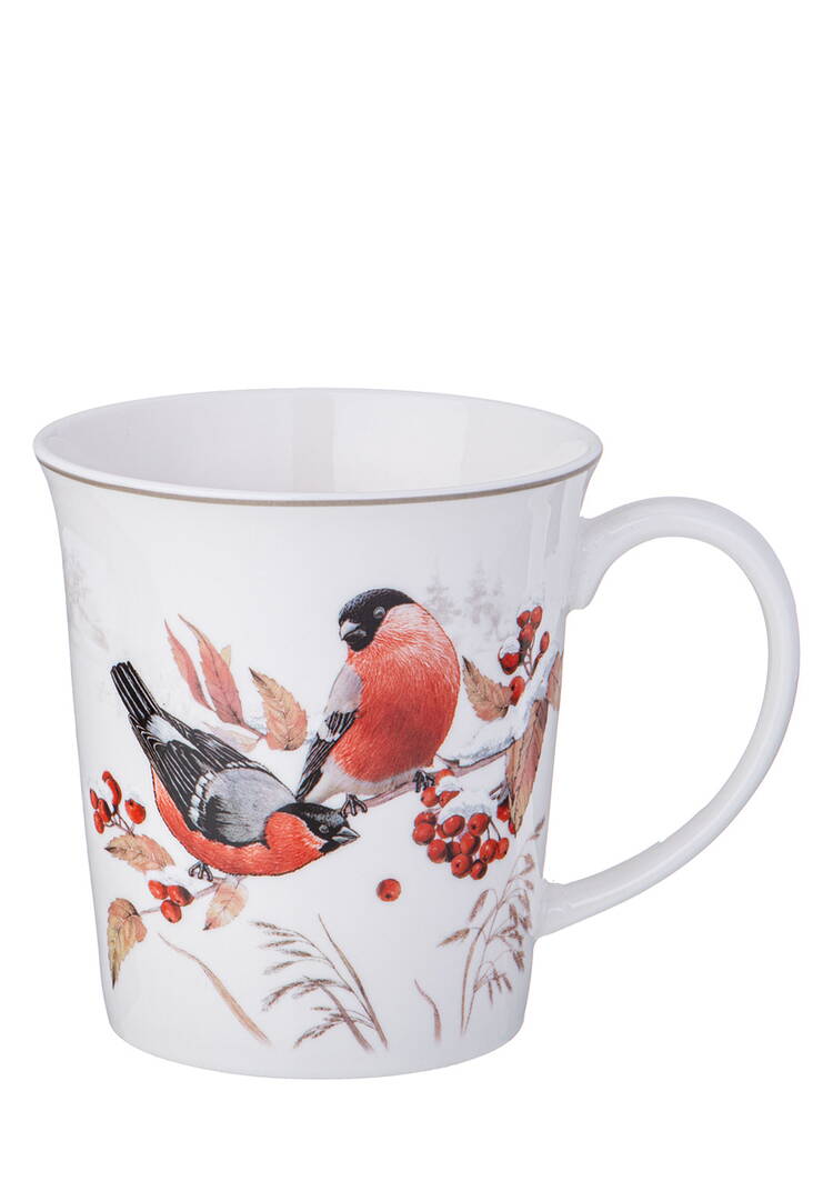 Кружка из фарфора Снегири шир.  750, рис. 1