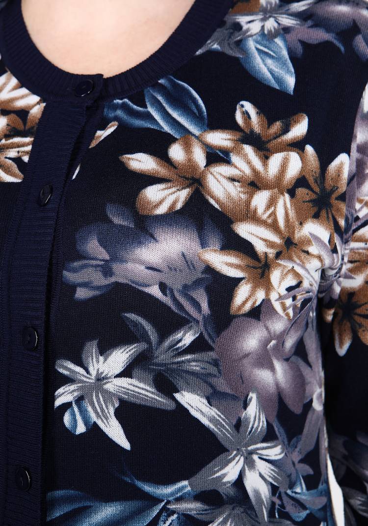 Кардиган Цветочная иллюзия шир.  750, рис. 8