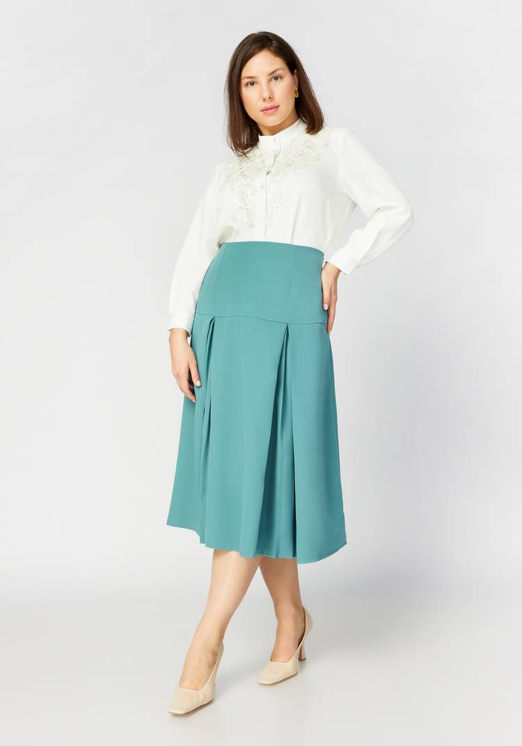 Юбка-трапеция со складками шир.  750, рис. 4