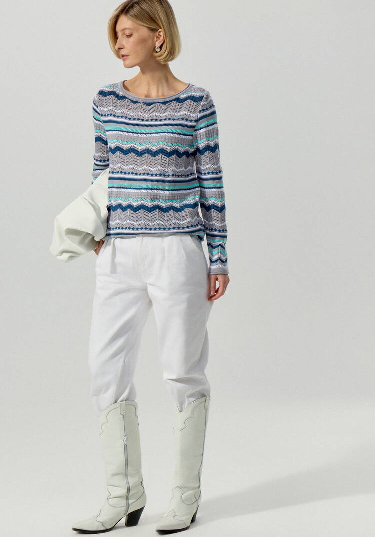 Джемпер с морским орнаментом шир.  750, рис. 7