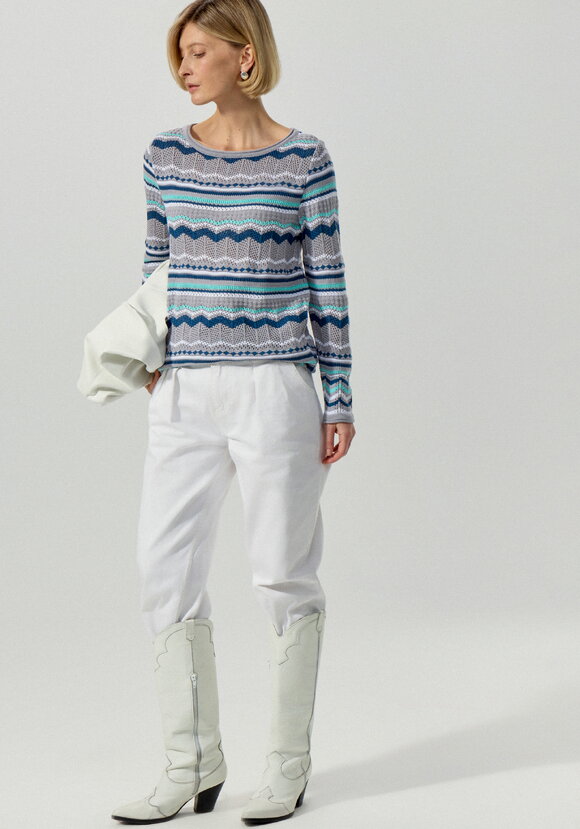 Джемпер с морским орнаментом шир.  580, рис. 7