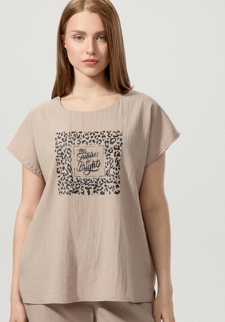 Топ с принтом свободного кроя шир.  750, рис. 20