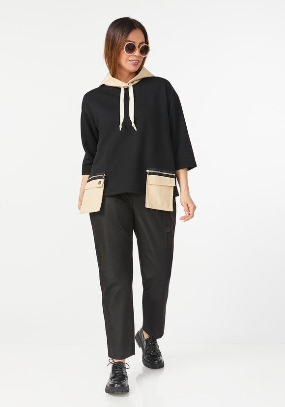 Брюки с декоративными пуговицами по бокам шир.  580, рис. 13