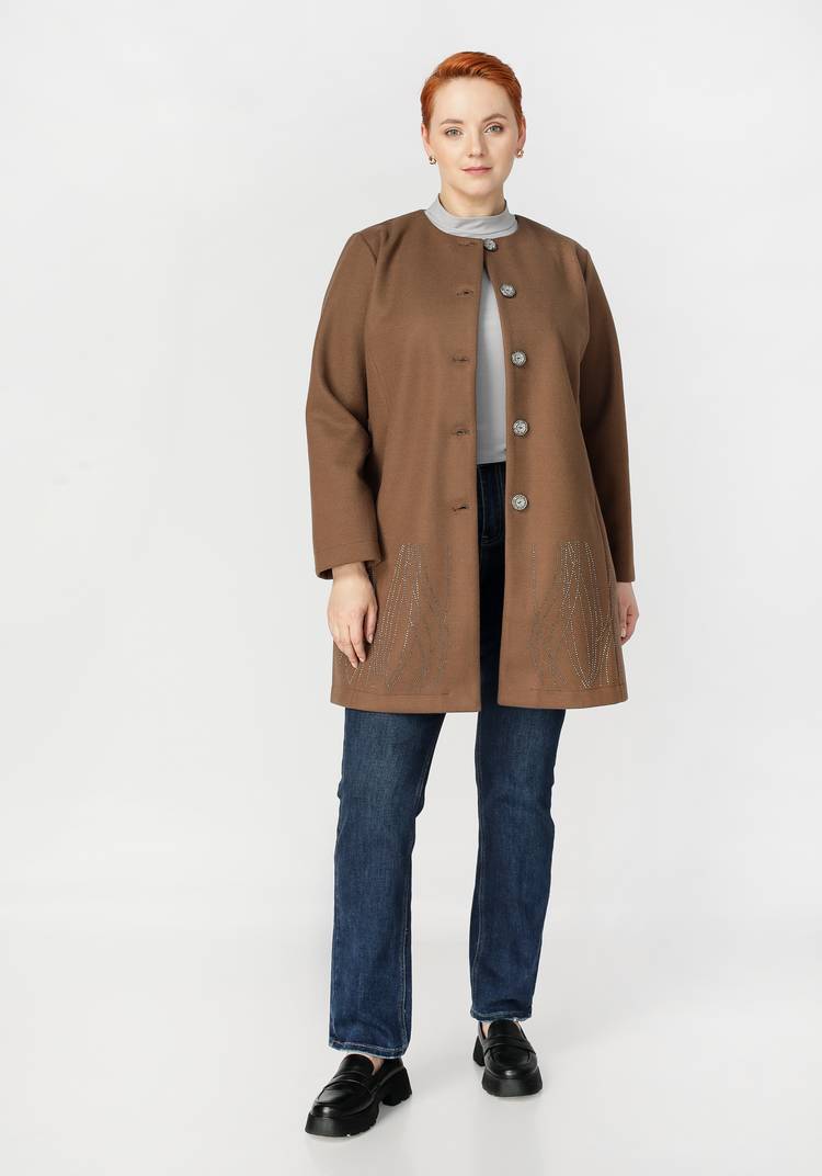 Полупальто Адель с рельефами шир.  750, рис. 11