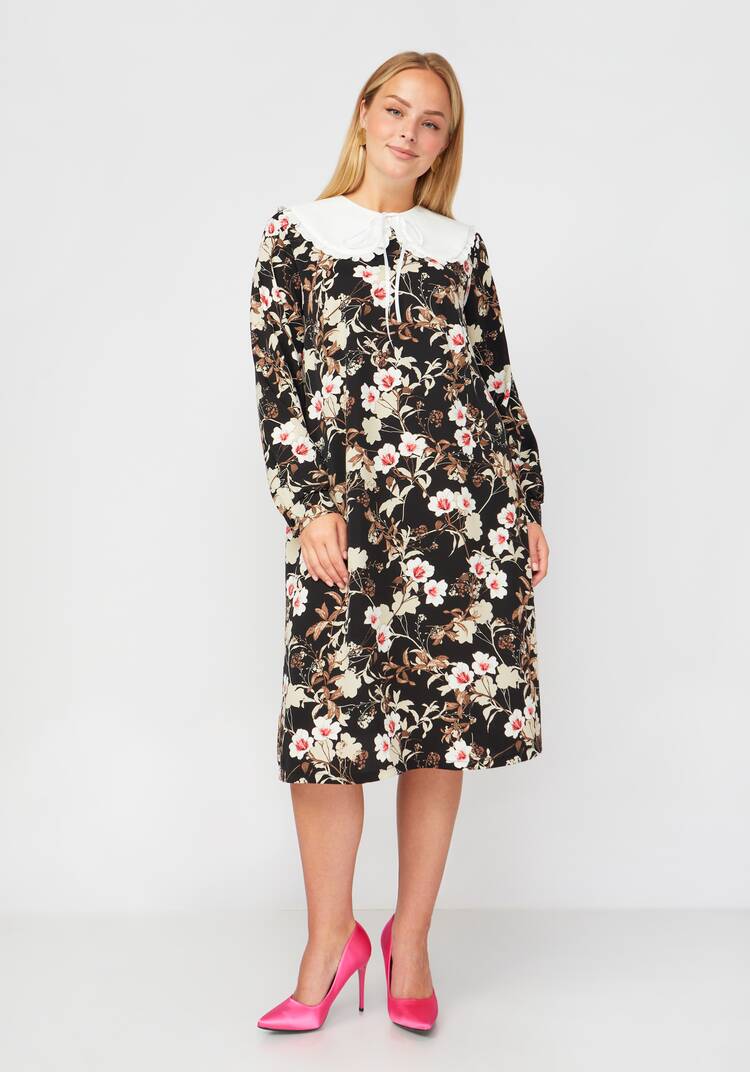 Платье принтованное со съемным воротником шир.  750, рис. 22