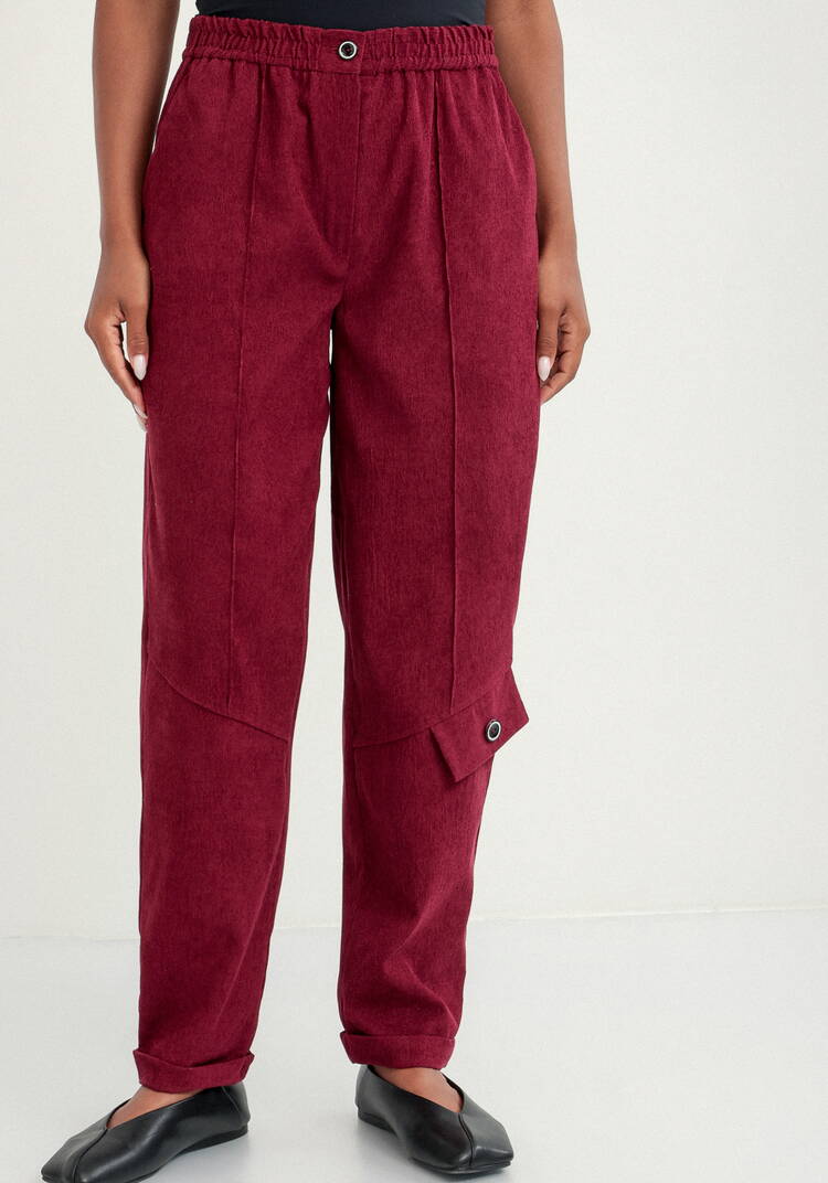 Брюки бананы вельветовые на резинке шир.  750, рис. 11