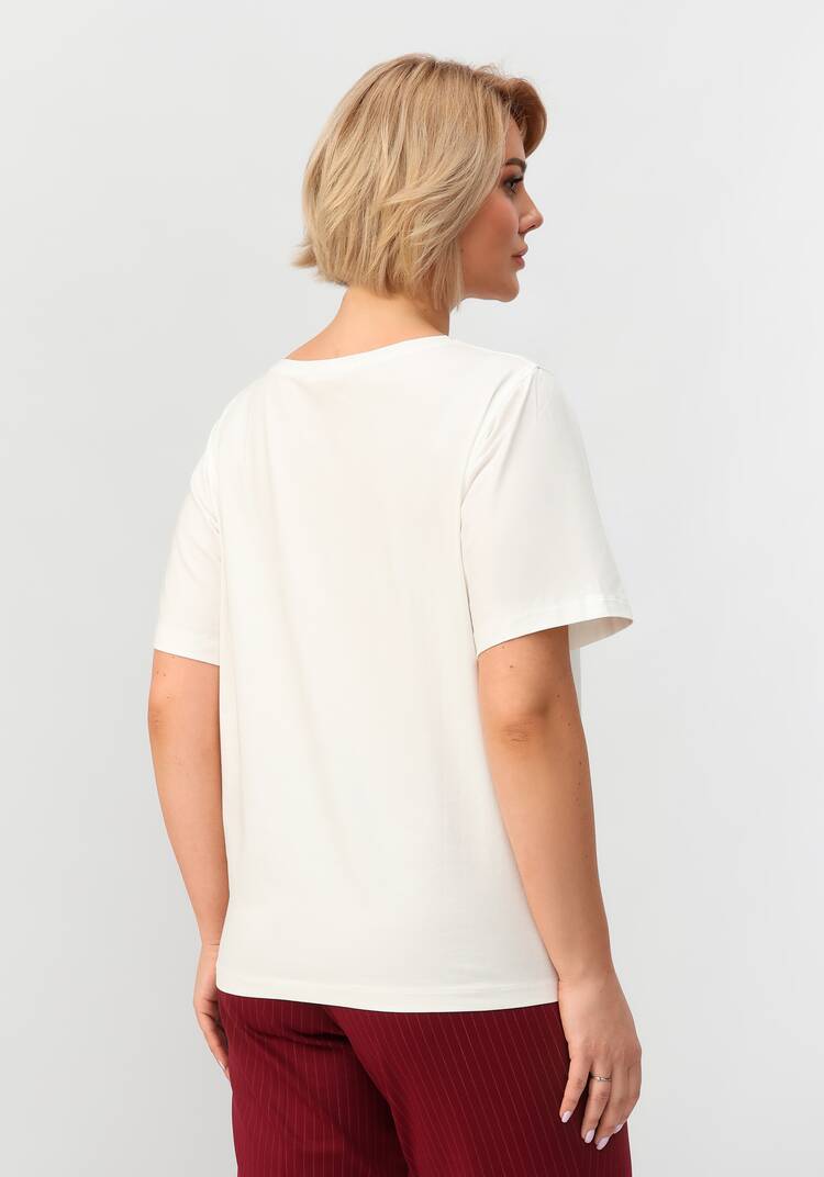 Блуза с принтом стрекоза шир.  750, рис. 3