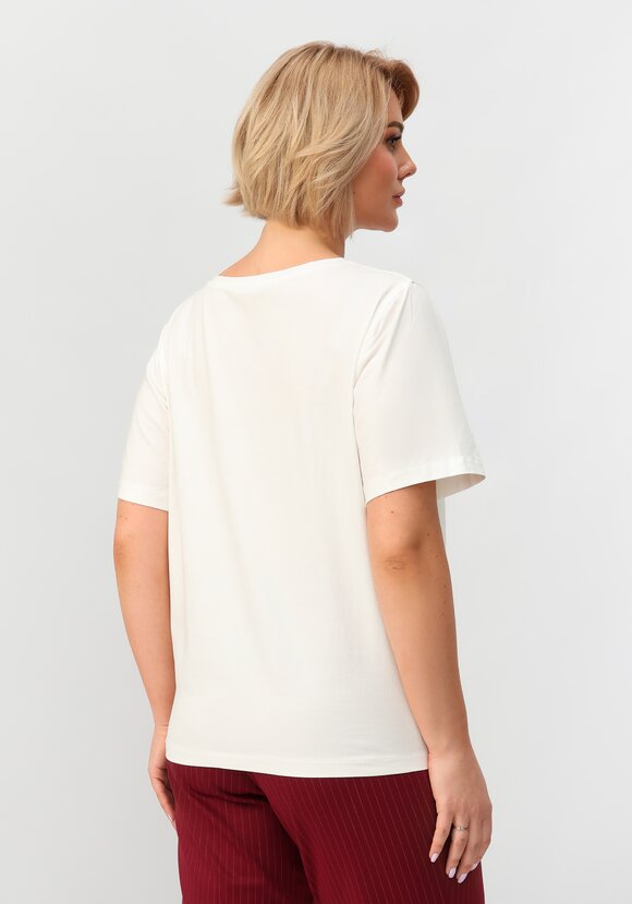 Блуза с принтом стрекоза шир.  580, рис. 3