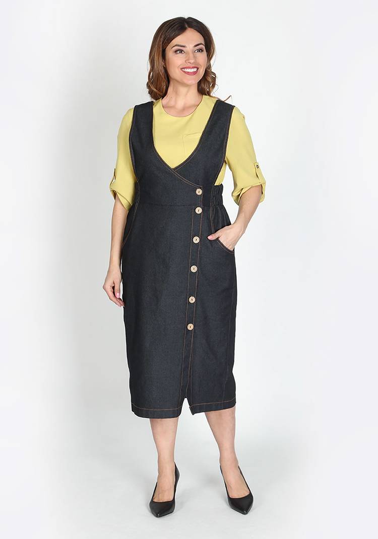 Коллекция джинсовых сарафановСимфония стиля шир.  750, рис. 6