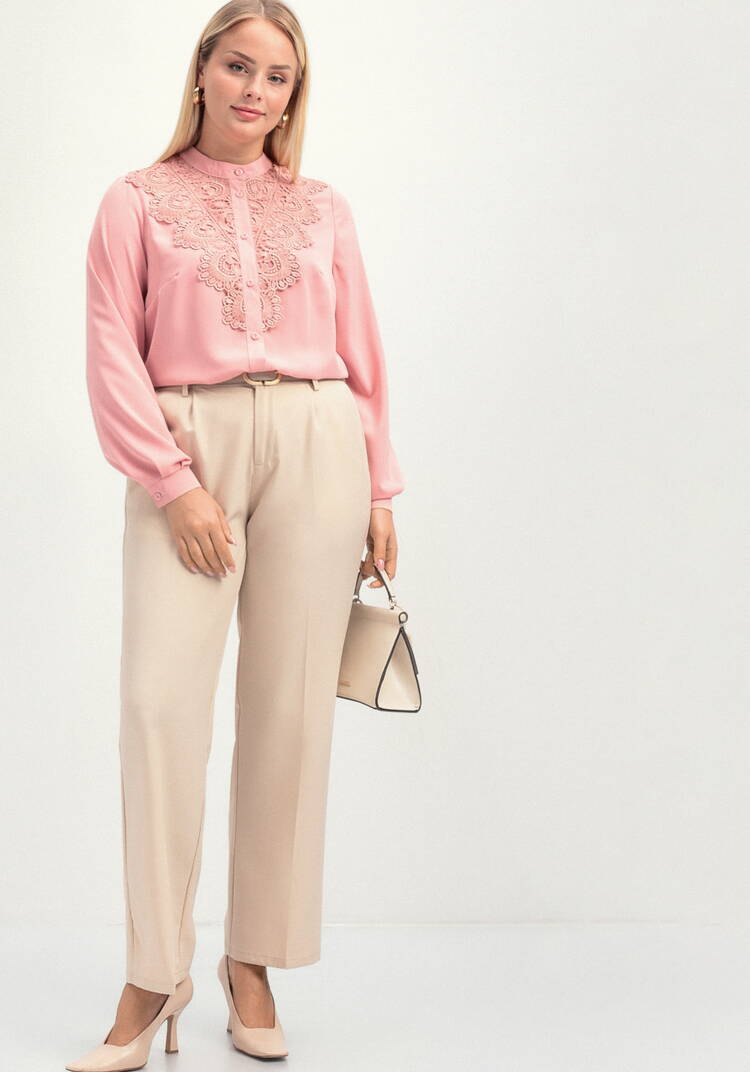 Рубашка с кружевной вставкой на груди шир.  750, рис. 14