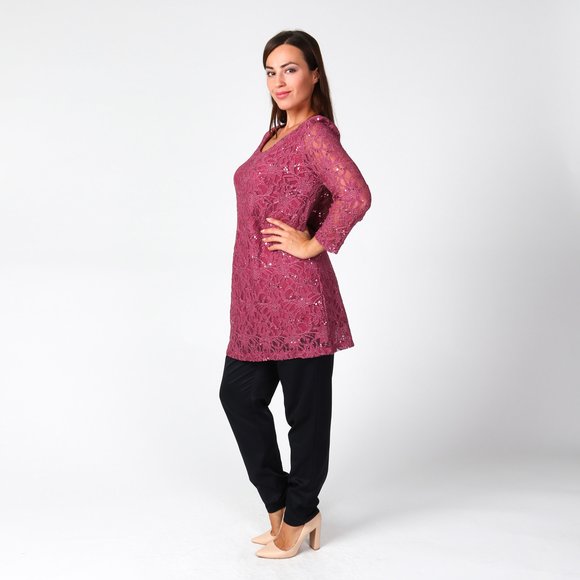 Туника из ажурной ткани шир.  580, рис. 3