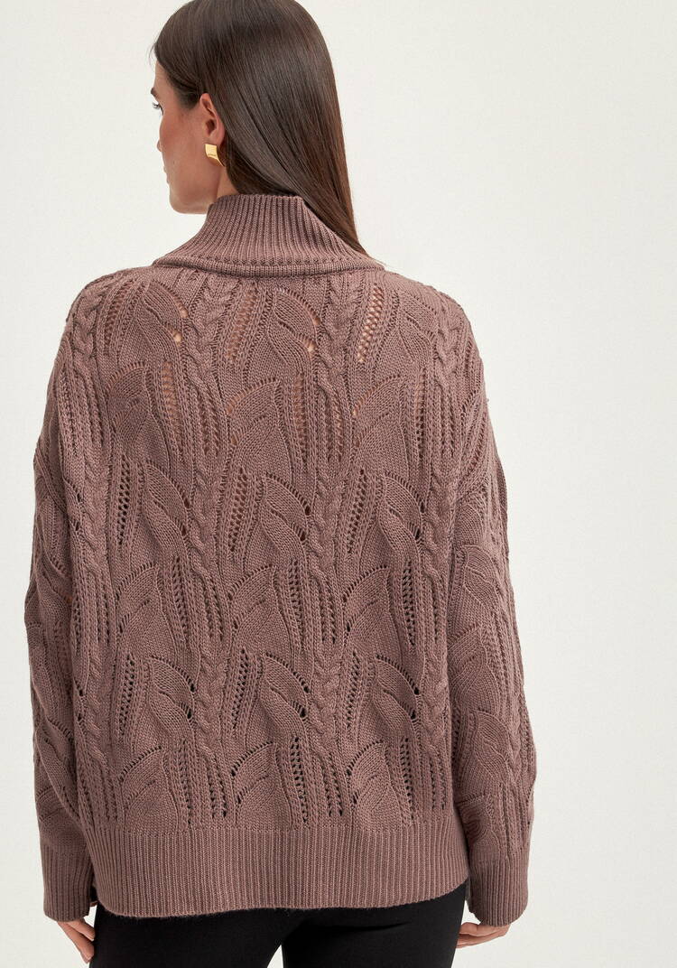 Джемпер с ажурными косами шир.  750, рис. 11