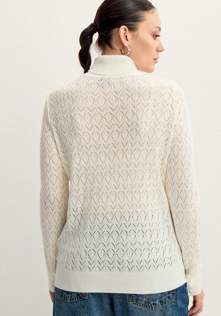 Свитер ажурный шир.  750, рис. 3