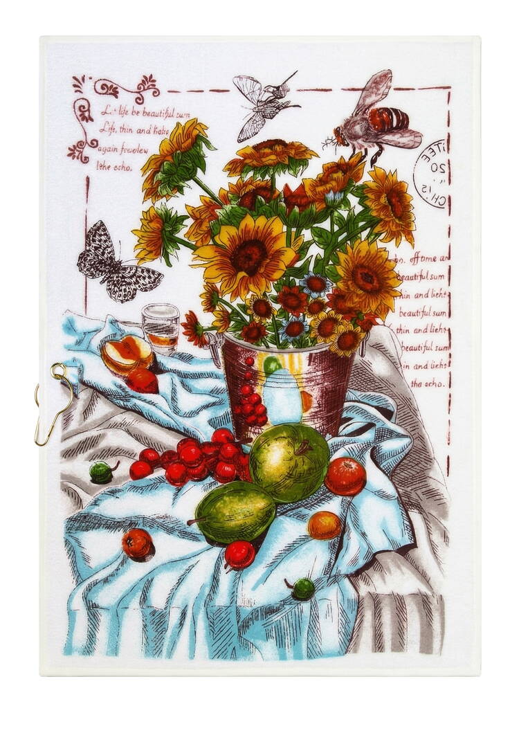 Набор кухонных полотенец Цветы шир.  750, рис. 4