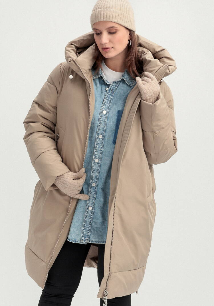 Пуховик с боковыми карманами на молнии шир.  750, рис. 12