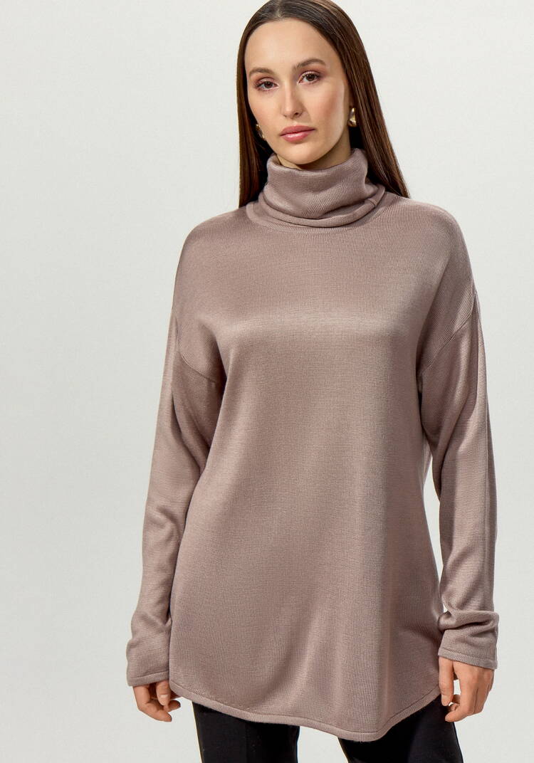 Удлиненная туника с воротником хомут шир.  750, рис. 19