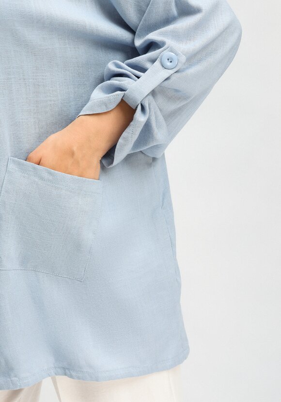 Рубашка с капюшоном и асимметричным низом шир.  580, рис. 21