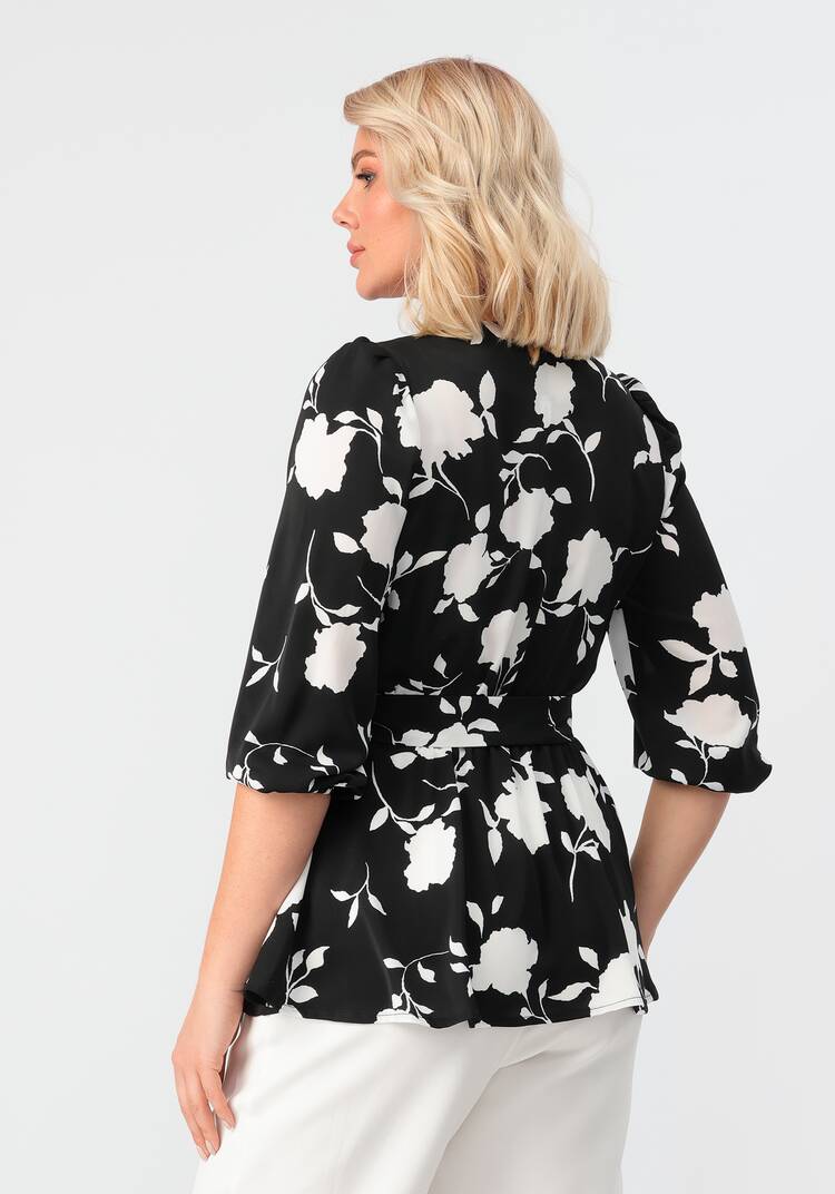 Блуза на запах с кружевом шир.  750, рис. 13