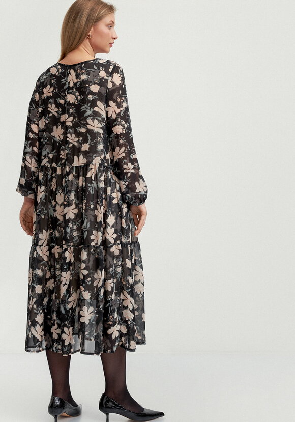 Платье свободного кроя с принтом цветок шир.  580, рис. 3