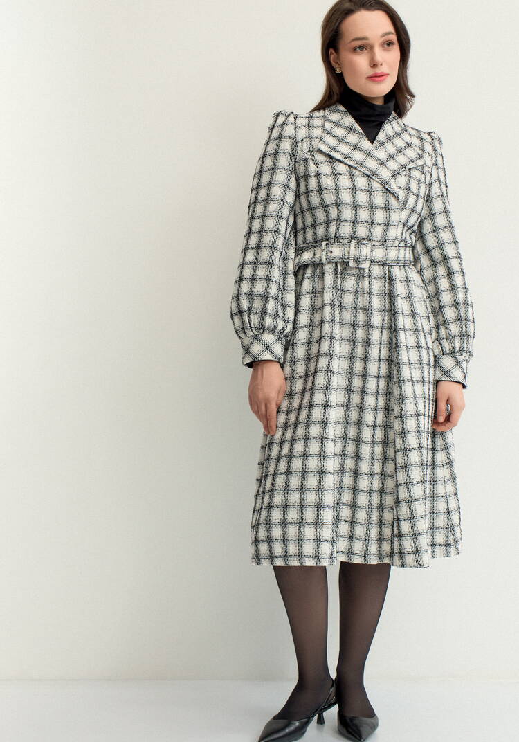 Платье с поясом с обтяжной пряжкой шир.  750, рис. 11