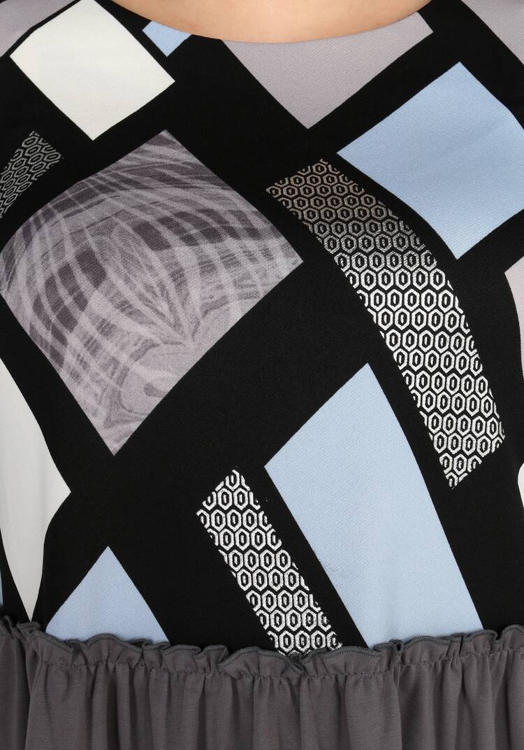 Платье контрастное миди шир.  750, рис. 4