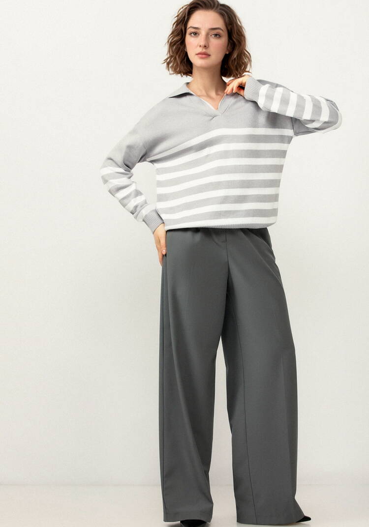 Джемпер поло в полоску шир.  750, рис. 35