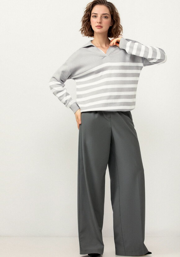 Джемпер поло в полоску шир.  580, рис. 35