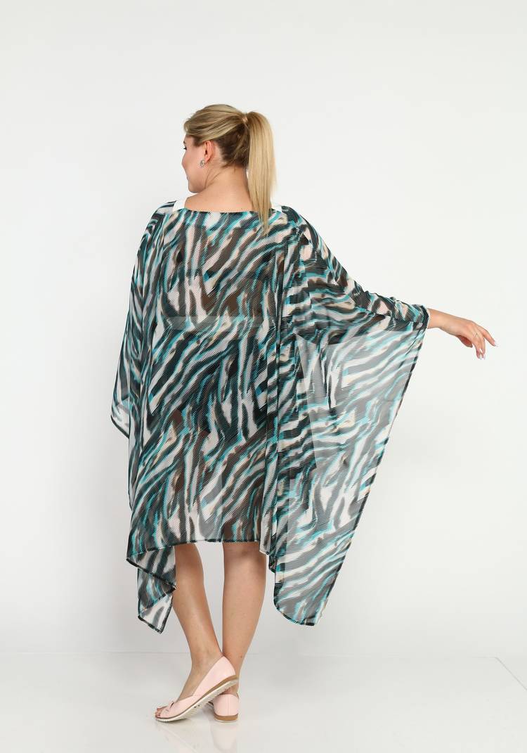 Накидка с принтом и поясом шир.  750, рис. 3