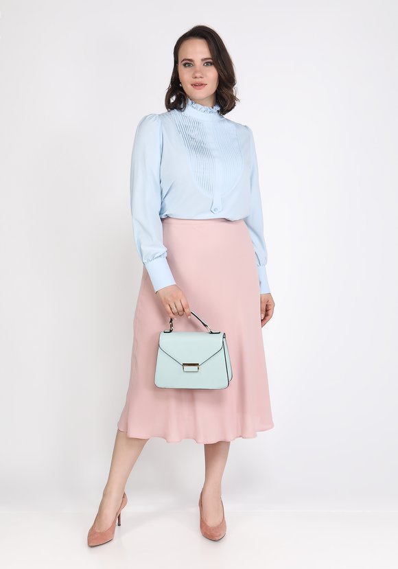 Блуза со складками на груди шир.  580, рис. 3