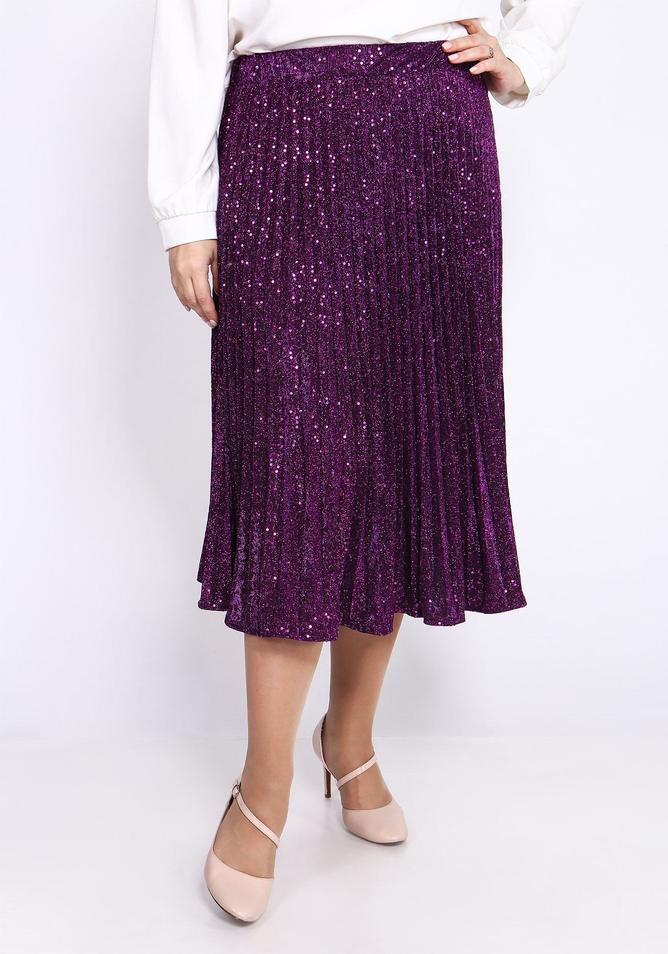 Юбка плиссированная "Луиза" Victoria, размер 48, цвет фиолетовый - фото 9
