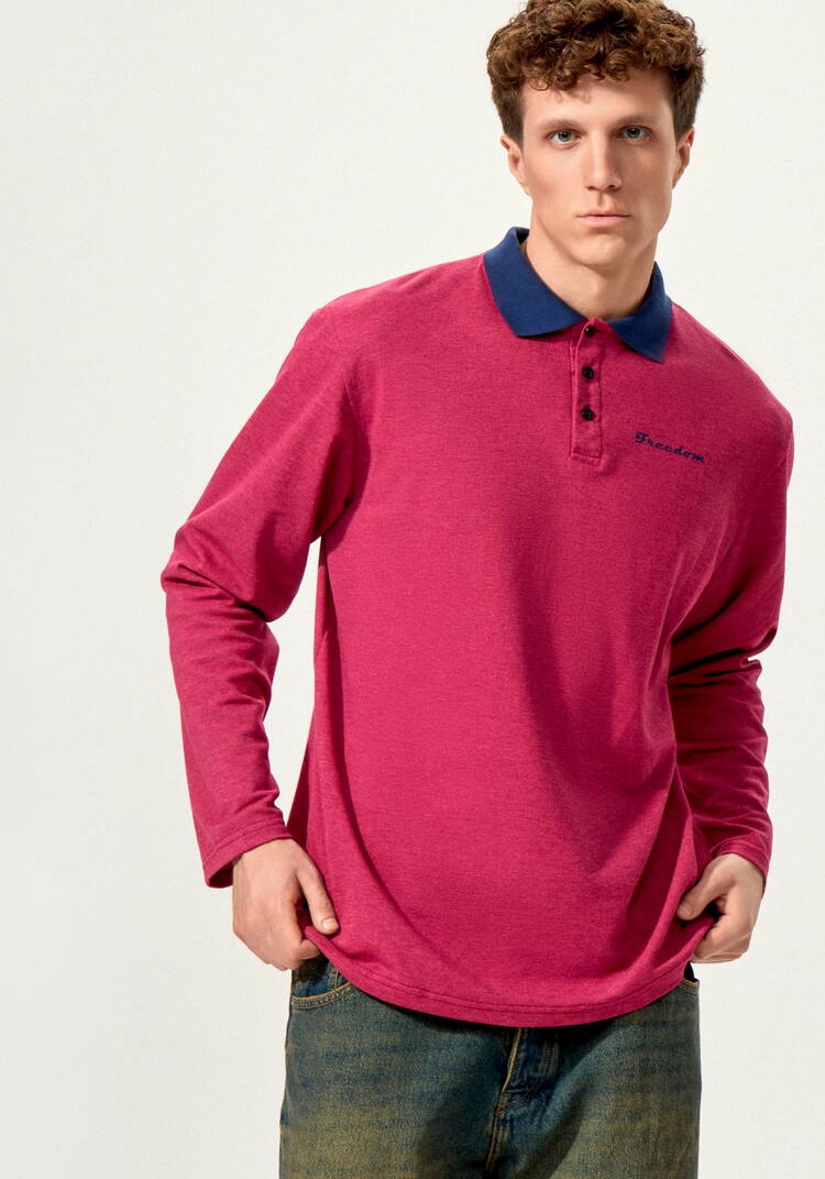 Джемпер-поло с вышивкой на груди шир.  750, рис. 9