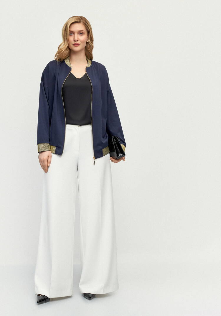 Бомбер трикотажный с ажурной спинкой шир.  750, рис. 23