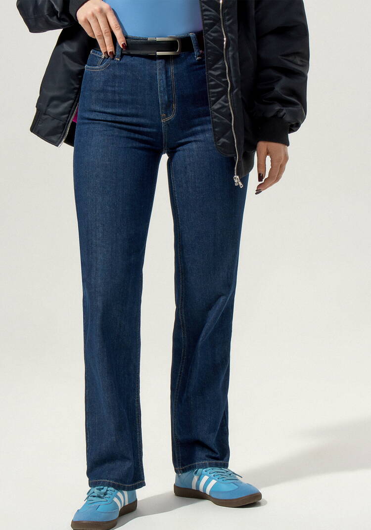 Джинсы прямые с принтом на кармане шир.  750, рис. 9